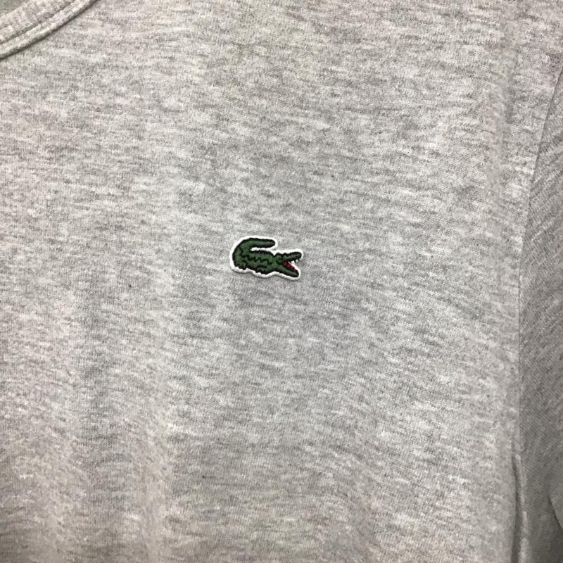 ラコステ LACOSTE Tシャツ 半袖 半袖カットソー 無地Tシャツ Vネックカットソー 5 ロゴ、文字 灰 / グレー /  メンズ USED 古着 中古 10132335