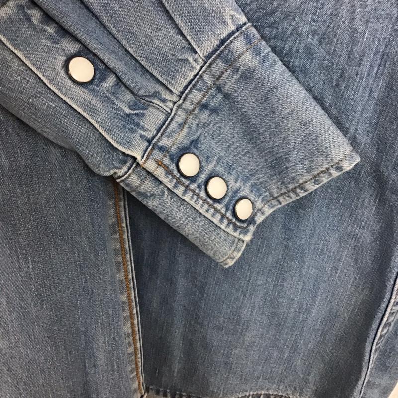 リーバイス Levi s シャツ、ブラウス 長袖 デニムシャツ 長袖シャツ M 無地 インディゴ / インディゴ /  メンズ USED 古着 中古 10150406