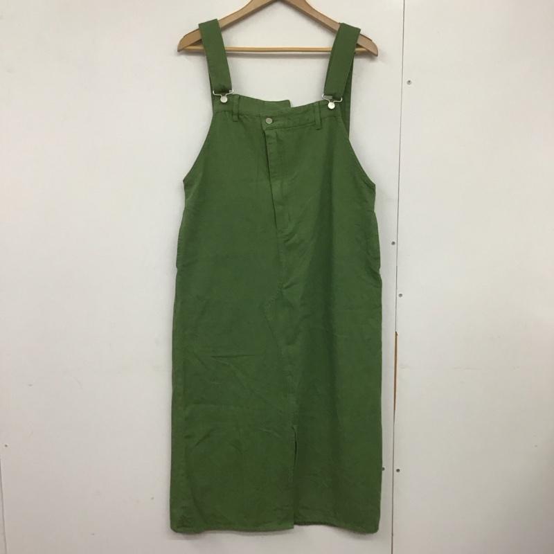 サマンサモスモス SM2 ジャンパースカート ジャンパースカート 2100493 アシメサロペットジャンスカ スリット FREE 無地 カーキ / カーキ /  レディース USED 古着 中古 10144365