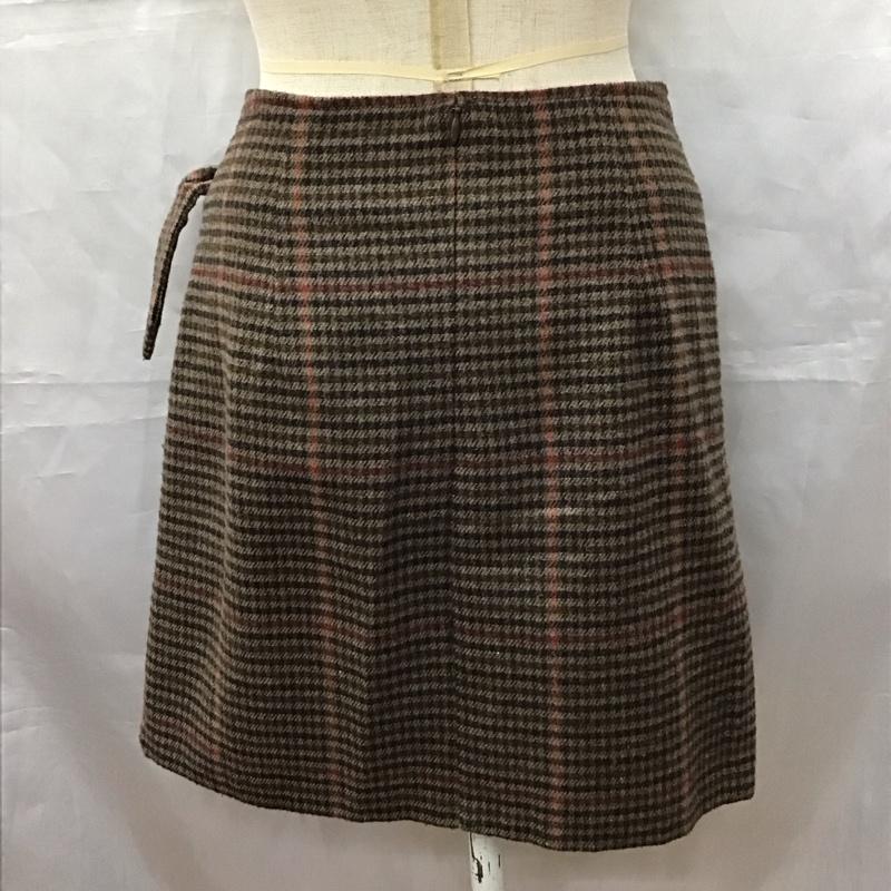 エモダ EMODA スカート ミニスカート 041850830401-01 WRAP TIE CHECK SK M チェック 茶 / ブラウン / X 黒 / ブラック / X 赤 / レッド /  レディース USED 古着 中古 10115406