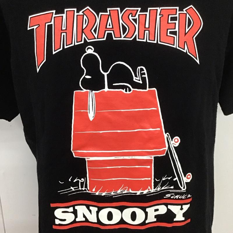 スラッシャー THRASHER Tシャツ 半袖 THPN-SST003 SNOOPY スヌーピー ピーナッツ キャラクター 黒 / ブラック /  メンズ USED 古着 中古 10107957