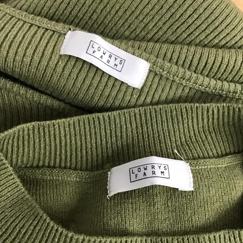 ローリーズファーム LOWRYS FARM セットアップ セットアップ lf621331ad セットアップ ニットベストフリル ２点セット FREE 無地 薄緑 / ライトグリーン /  レディース USED 古着 中古 10145475