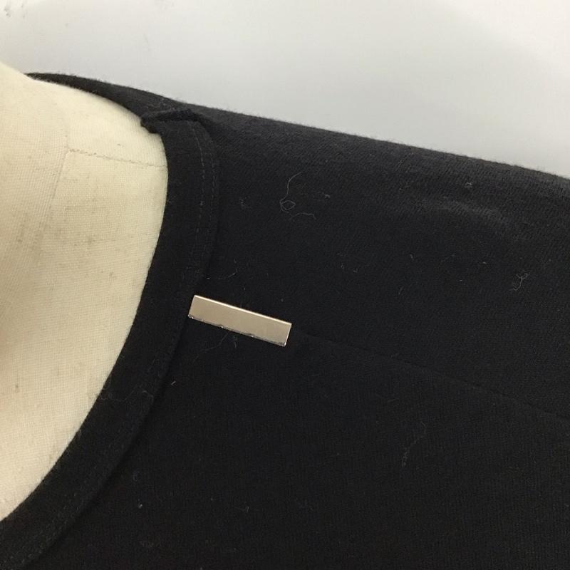 アトウ a ato o, カットソー 長袖 AM17C-T14 ウール クルーネック 48 無地 黒 / ブラック /  メンズ USED 古着 中古 10120753