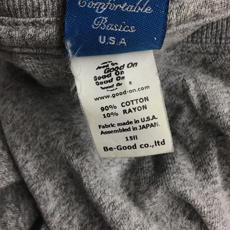 グッドオン Good On Tシャツ 長袖 クルーネック ロンT 胸ポケット M 無地 灰 / グレー /  メンズ USED 古着 中古 10122160