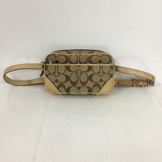 コーチ COACH ウエストバッグ ウエストバッグ ミニバッグ 総柄 ベージュ / ベージュ /  レディース USED 古着 中古 10129560