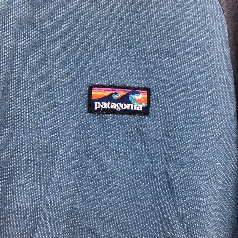 パタゴニア patagonia Tシャツ 長袖 39483 ラグランスリーブ スウェットシャツ 波タグ S ロゴ、文字 青 / ブルー / X 紺 / ネイビー /  メンズ USED 古着 中古 10145225