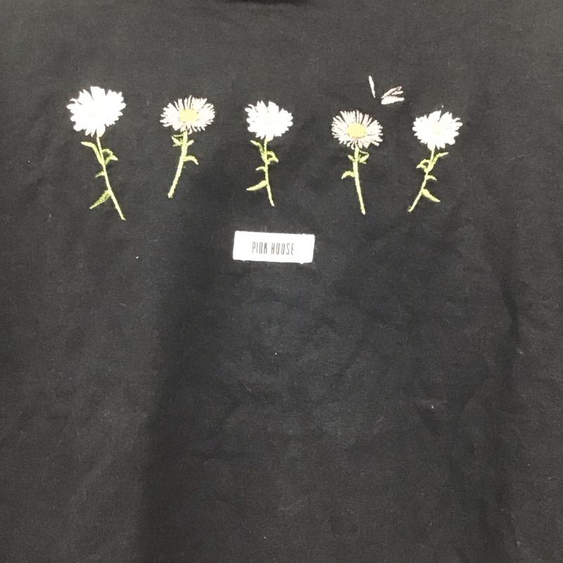 ピンクハウス PINK HOUSE Tシャツ 七分袖 L 無地 黒 / ブラック /  レディース USED 古着 中古 10143376