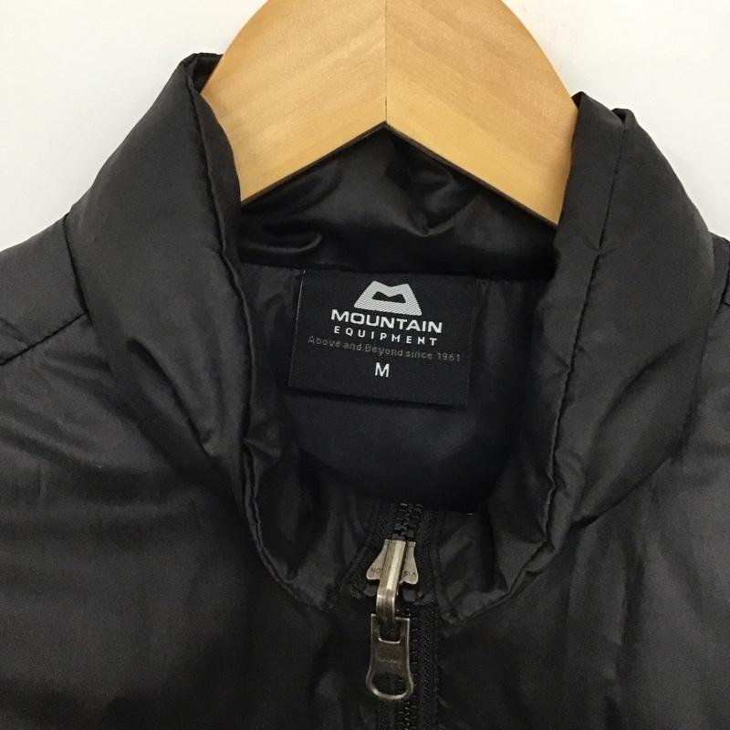 マウンテンイクイップメント MOUNTAIN EQUIPMENT ジャケット、上着 ジャンパー、ブルゾン ジップアップジャケット ダウンジャケット アウター スタンドカラー M ロゴ、文字 黒 / ブラック /  メンズ USED 古着 中古 10140897