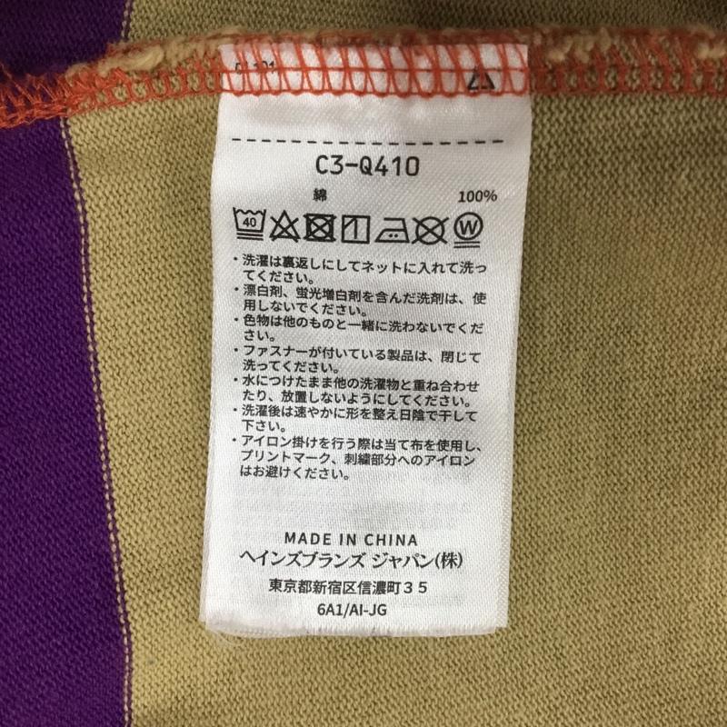 チャンピオン Champion カットソー 長袖 C3-Q410 マルチボーダー XL ロゴ、文字 マルチカラー / マルチカラー /  メンズ USED 古着 中古 10119839