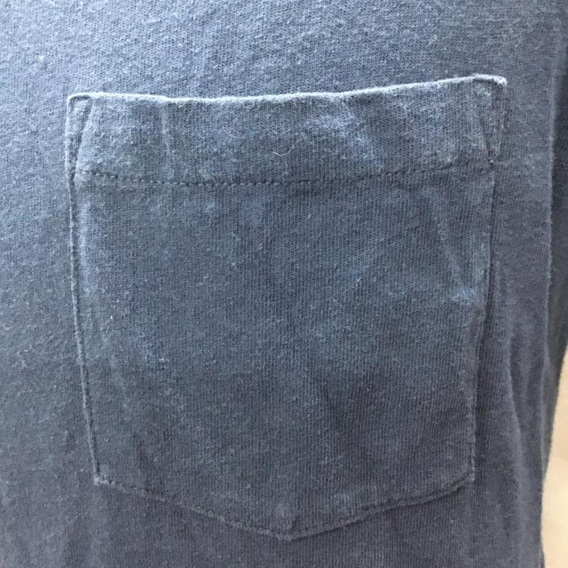 チャンピオン Champion Tシャツ 半袖 C3-M349 クルーネック 胸ポケット S ワンポイント 紺 / ネイビー /  メンズ USED 古着 中古 10115524