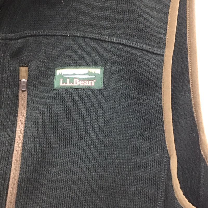 エルエルビーン L.L.Bean ベスト ベスト ジップアップベスト ノースリーブカットソー スタンドネック M ロゴ、文字 緑 / グリーン /  メンズ USED 古着 中古 10144223