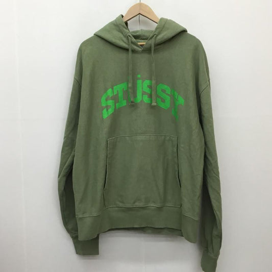 ステューシー STUSSY パーカー 長袖 BLOCK SPORT PIGMENT DYED HOODI L ロゴ、文字 黄緑 / イエローグリーン / X 薄緑 / ライトグリーン /  メンズ USED 古着 中古 10136985