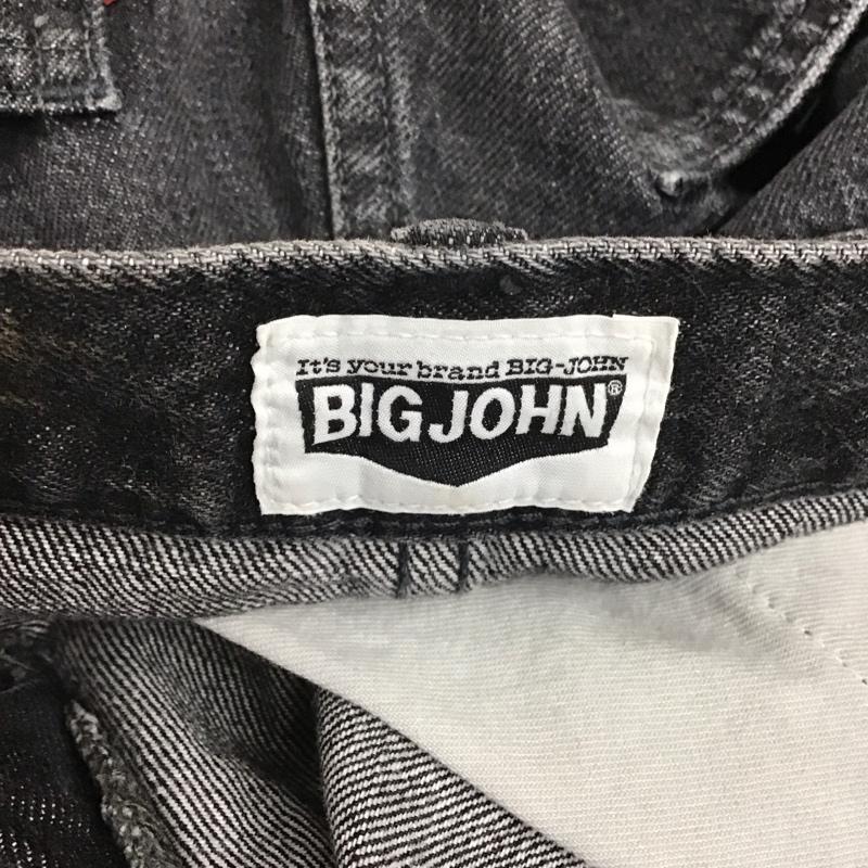 ビッグジョン Big John パンツ デニム、ジーンズ デニムパンツ ストレートパンツ ワイドパンツ カジュアルパンツ 27インチ 無地 黒 / ブラック /  レディース USED 古着 中古 10115177