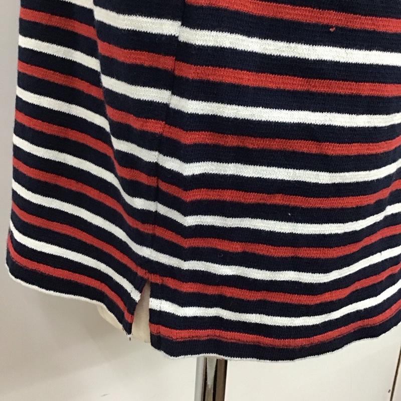 サイラス SILAS カットソー 長袖 10114301 胸ポケット 3 ボーダー柄 白 / ホワイト / X 赤 / レッド / X 紺 / ネイビー /  メンズ USED 古着 中古 10116825