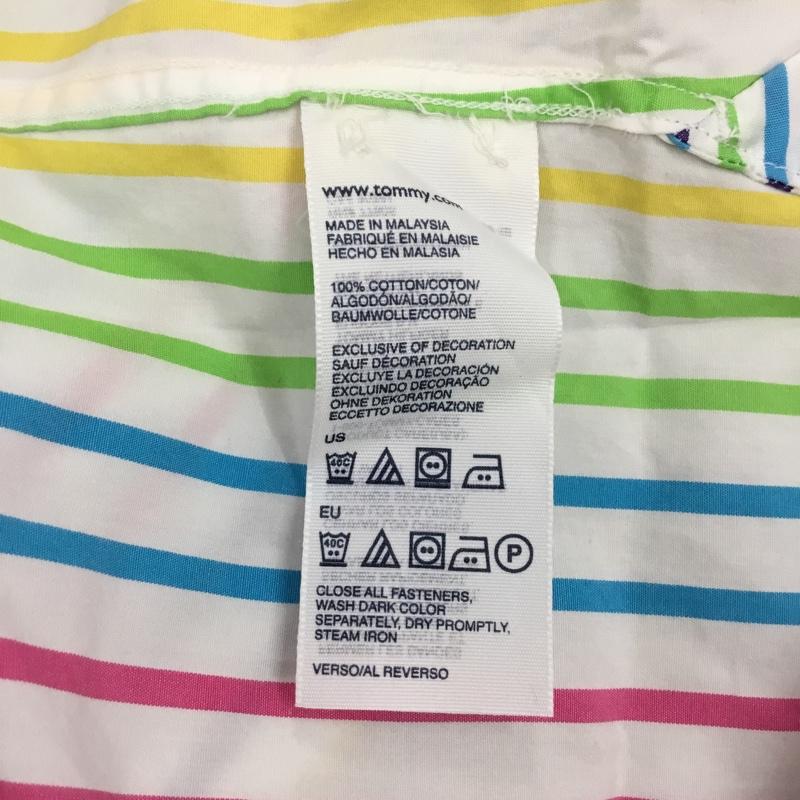 トミーヒルフィガー TOMMY HILFIGER シャツ、ブラウス 半袖 11-2117700 ボタンダウン コットン ストライプ L ワンポイント マルチカラー / マルチカラー /  メンズ USED 古着 中古 10111606