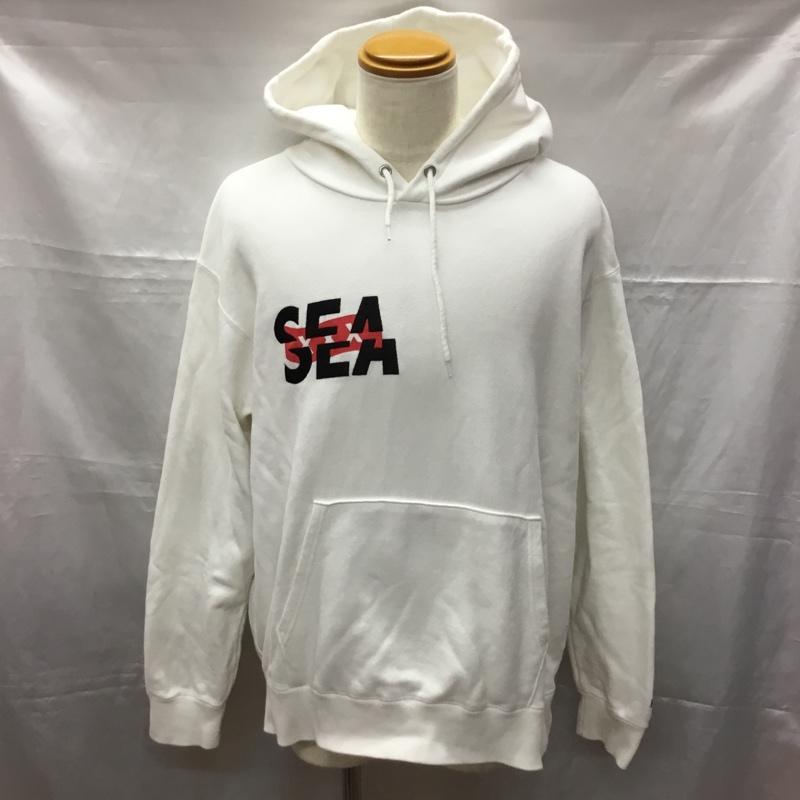 ウィンダンシー WIND AND SEA パーカー 長袖 WDS-XXX-SP-07 GOD SELECTION XXX XL ロゴ、文字 白 / ホワイト /  メンズ USED 古着 中古 10113465