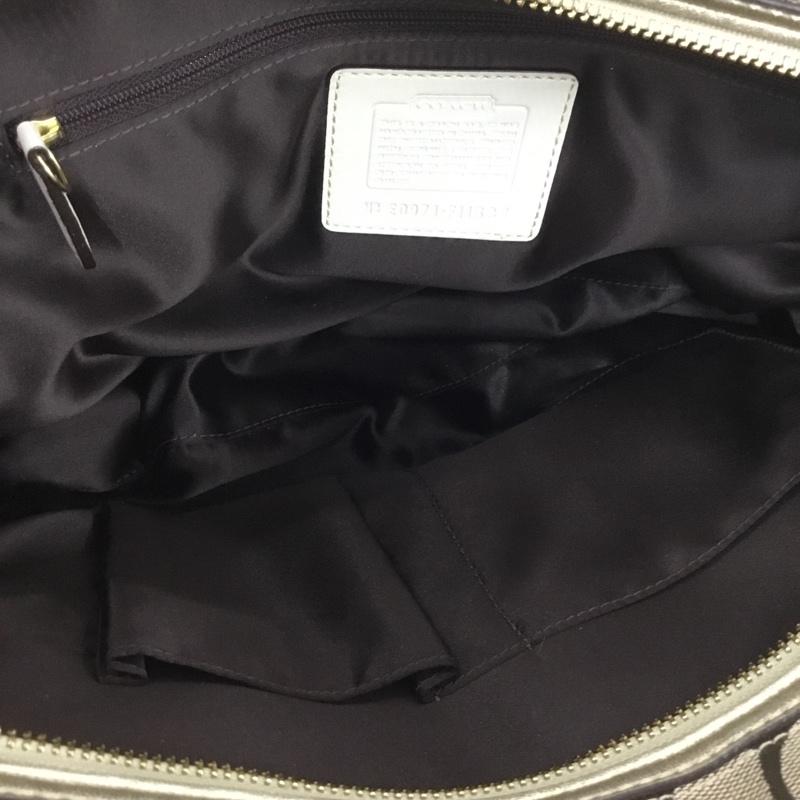 コーチ COACH ハンドバッグ ハンドバッグ F11637 ロゴ、文字 ベージュ / ベージュ /  レディース USED 古着 中古 10133829