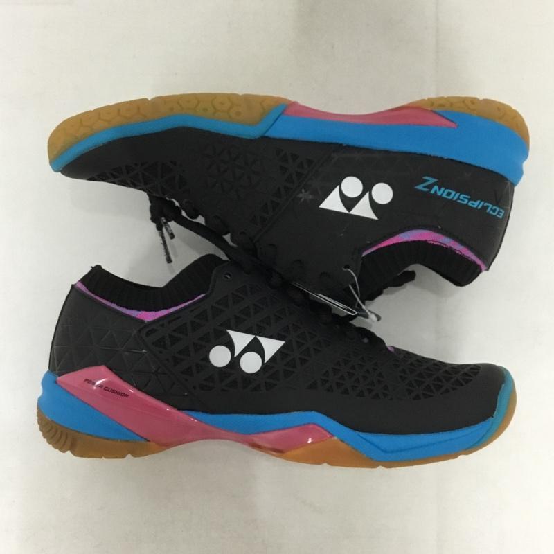 ヨネックス YONEX スニーカー スニーカー バドミントン シューズ パワークッション エクリプションZ 24cm 24.0cm ロゴ、文字 黒 / ブラック / X 青 / ブルー / X 桃 / ピンク /  レディース USED 古着 中古 10142462