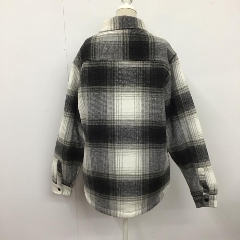 ザラ ZARA ジャケット、上着 ジャケット、ブレザー ジップアップジャケット ジャンパー ジャケット カジュアルジャケット アウター M チェック 白 / ホワイト / X 黒 / ブラック /  レディース USED 古着 中古 10124569