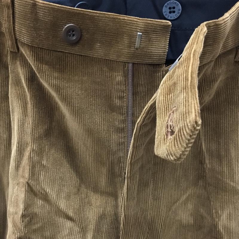 ブルックスブラザーズ BROOKS BROTHERS パンツ チノパン チノパン ワイドパンツ カジュアルパンツ ストレートパンツ コーデュロイパンツ 34 無地 茶 / ブラウン /  メンズ USED 古着 中古 10111318