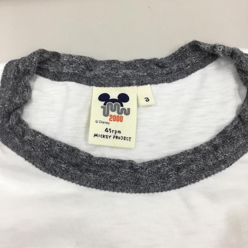 フォーティーファイブアールピーエム 45RPM Tシャツ 半袖 ミッキーマウス ディズニー 3 キャラクター 白 / ホワイト /  メンズ USED 古着 中古 10112385