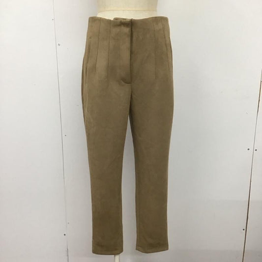 ザラ ZARA パンツ スラックス ハイウエスト フェイクスウェード M 無地 ベージュ / ベージュ /  レディース USED 古着 中古 10108607