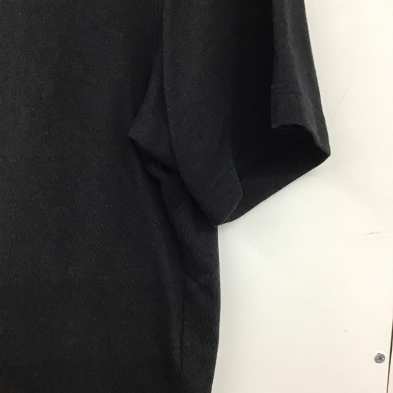 アディダス adidas Tシャツ 半袖 半袖カットソー プリントTシャツ クルーネックカットソー ロゴ、文字 黒 / ブラック /  メンズ USED 古着 中古 10133722