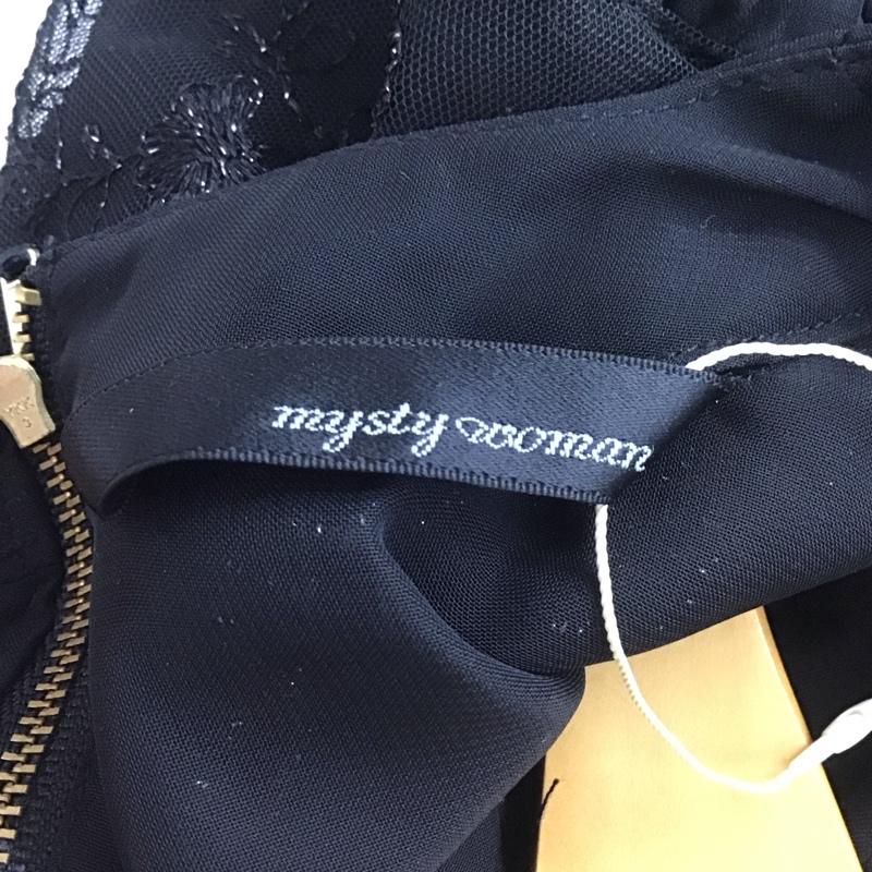 ミスティウーマン mysty woman シャツ、ブラウス 七分袖 FREE 無地 黒 / ブラック /  レディース USED 古着 中古 10148630
