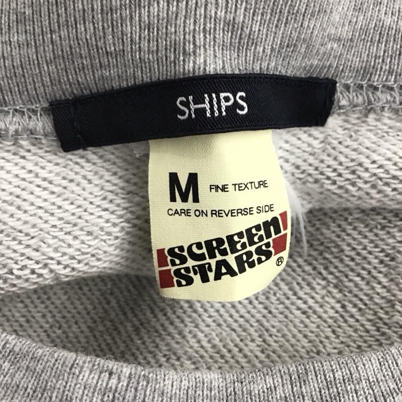 シップス SHIPS トレーナー 長袖 長袖トレーナー スウェット クルーネック プルオーバー M ロゴ、文字 灰 / グレー /  メンズ USED 古着 中古 10141789
