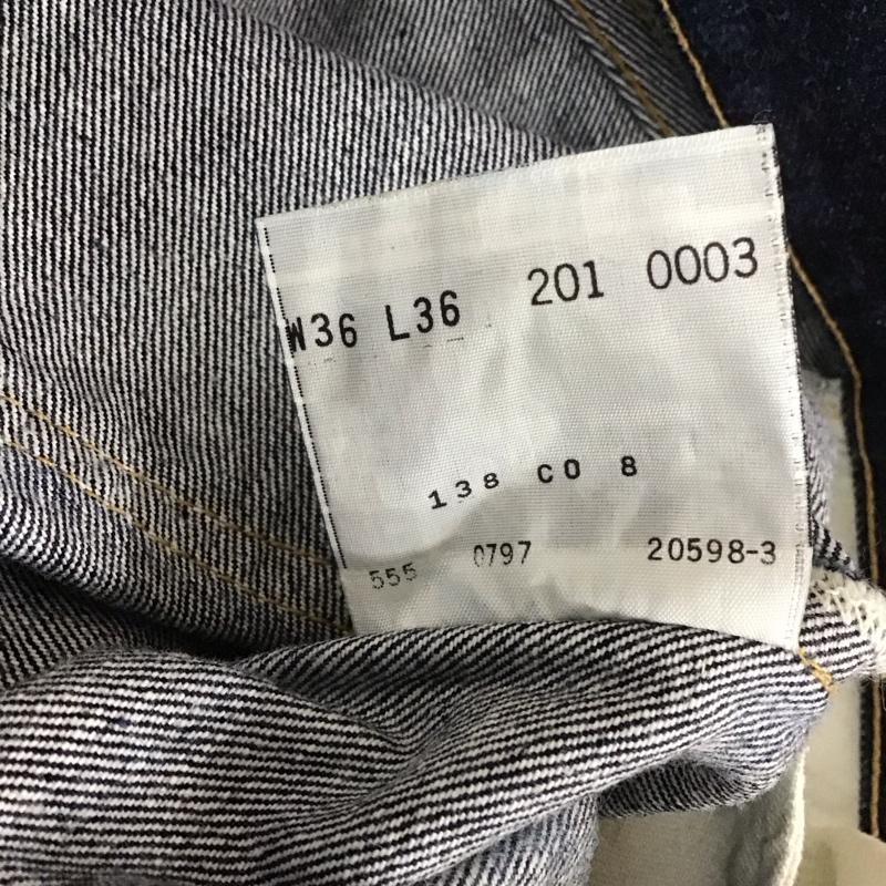 リーバイス Levi s パンツ デニム、ジーンズ 201 0003 201XX USA製 復刻 W36 L36 36インチ 無地 インディゴ / インディゴ /  メンズ USED 古着 中古 10107642