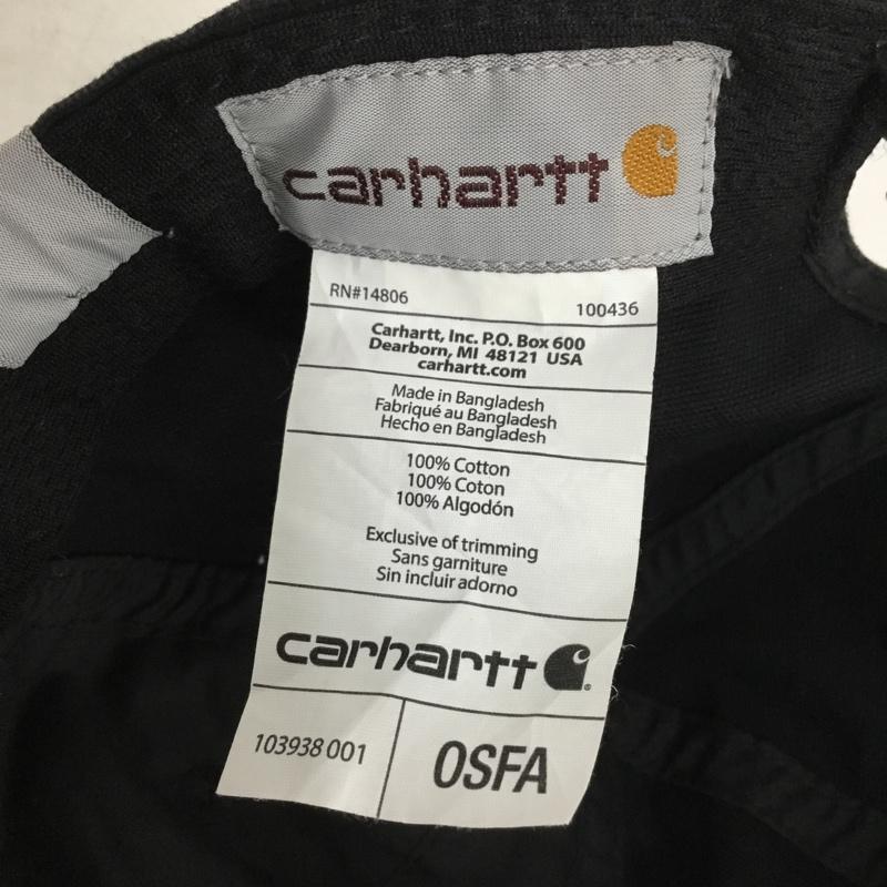 カーハート Carhartt 帽子 キャップ 103938 001 Cotton Canvas Cap ロゴ、文字 黒 / ブラック /  メンズ USED 古着 中古 10147140