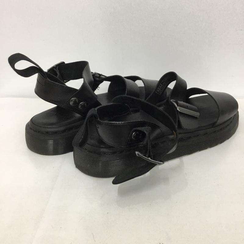 ドクターマーチン Dr.Martens サンダル サンダル AW008 CK110 GRYPHON レザー UK8 箱有 US：9 無地 黒 / ブラック /  メンズ USED 古着 中古 10125083