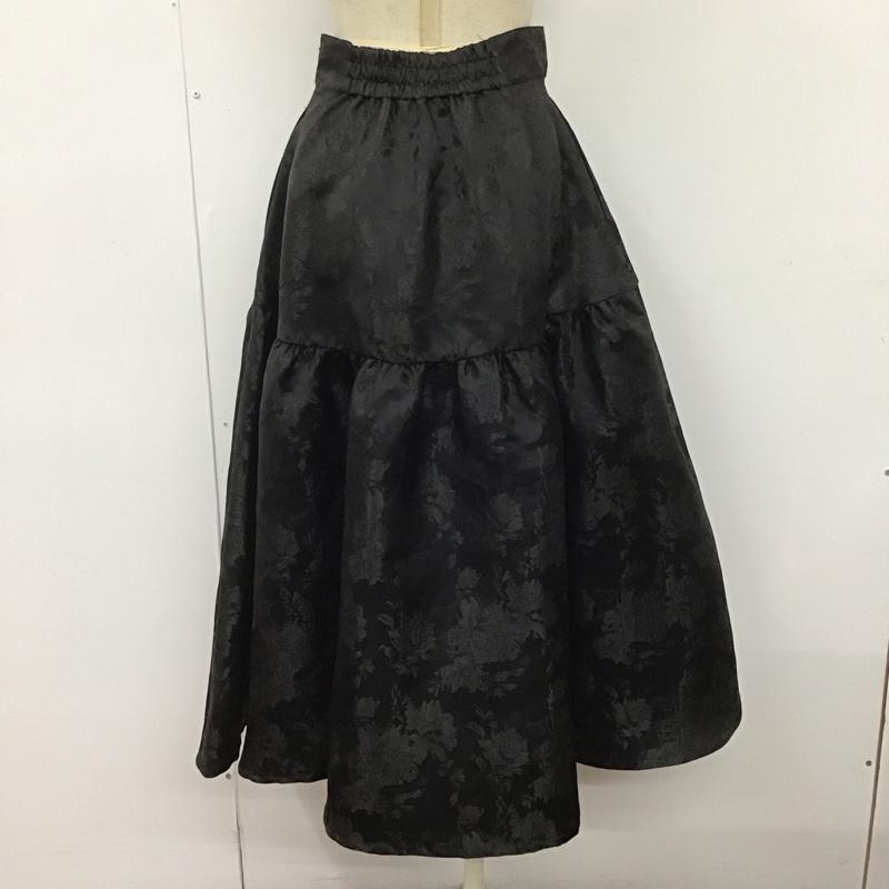 ランダ RANDA スカート ロングスカート BS01769L4 フラワージャガードスカート 0 花柄 黒 / ブラック /  レディース USED 古着 中古 10106973