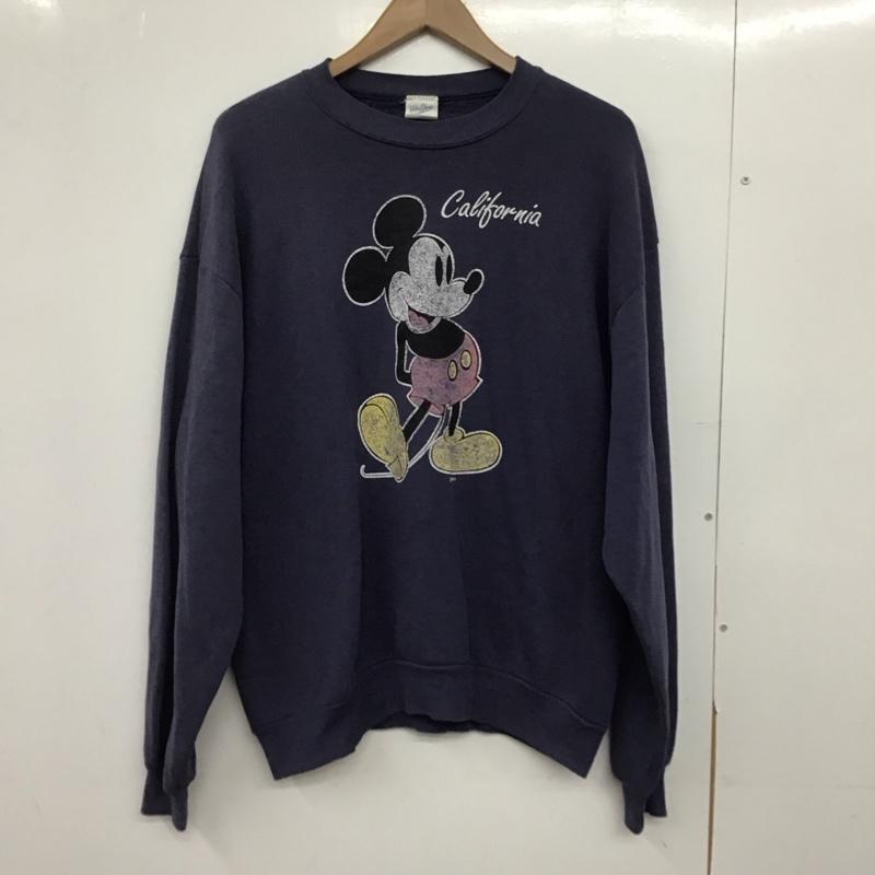 ベルバシーン Velva Sheen トレーナー 長袖 長袖トレーナー スウェット クルーネック プルオーバー 90s L プリント 紺 / ネイビー /  メンズ USED 古着 中古 10150657