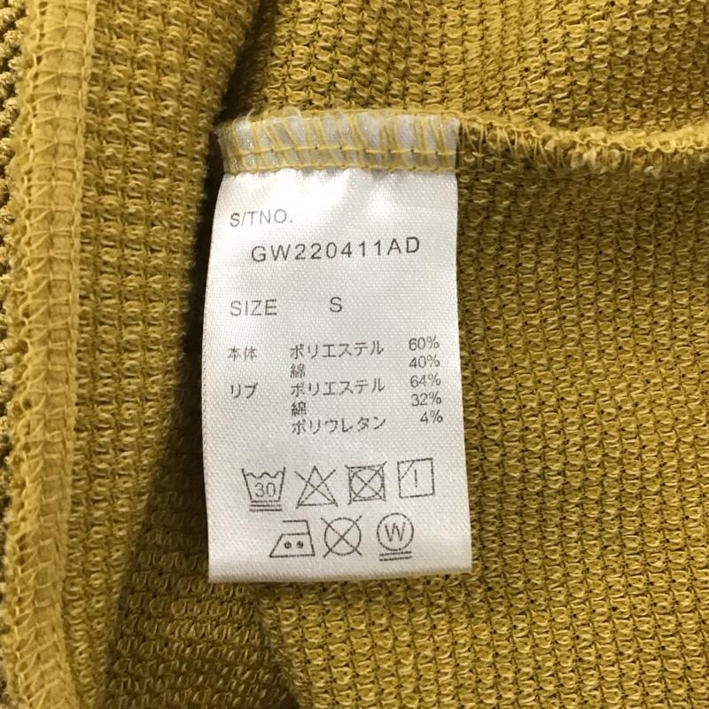 グローバルワーク GLOBAL WORK Tシャツ 半袖 半袖カットソー ワッフルTシャツ クルーネックカットソー S 無地 マスタード / マスタード /  メンズ USED 古着 中古 10143230
