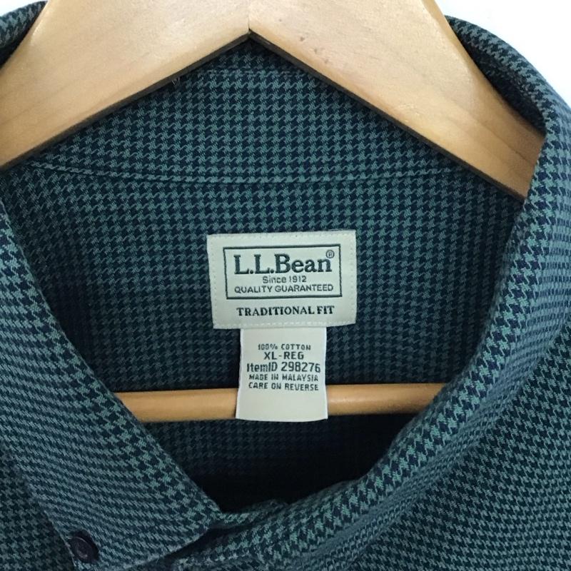 エルエルビーン L.L.Bean シャツ、ブラウス 長袖 長袖シャツ チェックシャツ カラーシャツ ボタンダウンシャツ XL 総柄 緑 / グリーン / X 紺 / ネイビー /  メンズ USED 古着 中古 10136677