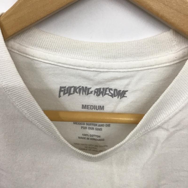 ファッキンオーサム FUCKING AWESOME Tシャツ 半袖 半袖カットソー プリントTシャツ クルーネックカットソー M プリント 白 / ホワイト /  メンズ USED 古着 中古 10130726