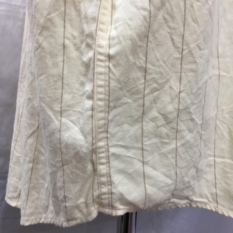 トミーヒルフィガー TOMMY HILFIGER シャツ、ブラウス 長袖 ボタンダウン ストライプ XL ワンポイント ベージュ / ベージュ /  メンズ USED 古着 中古 10116091