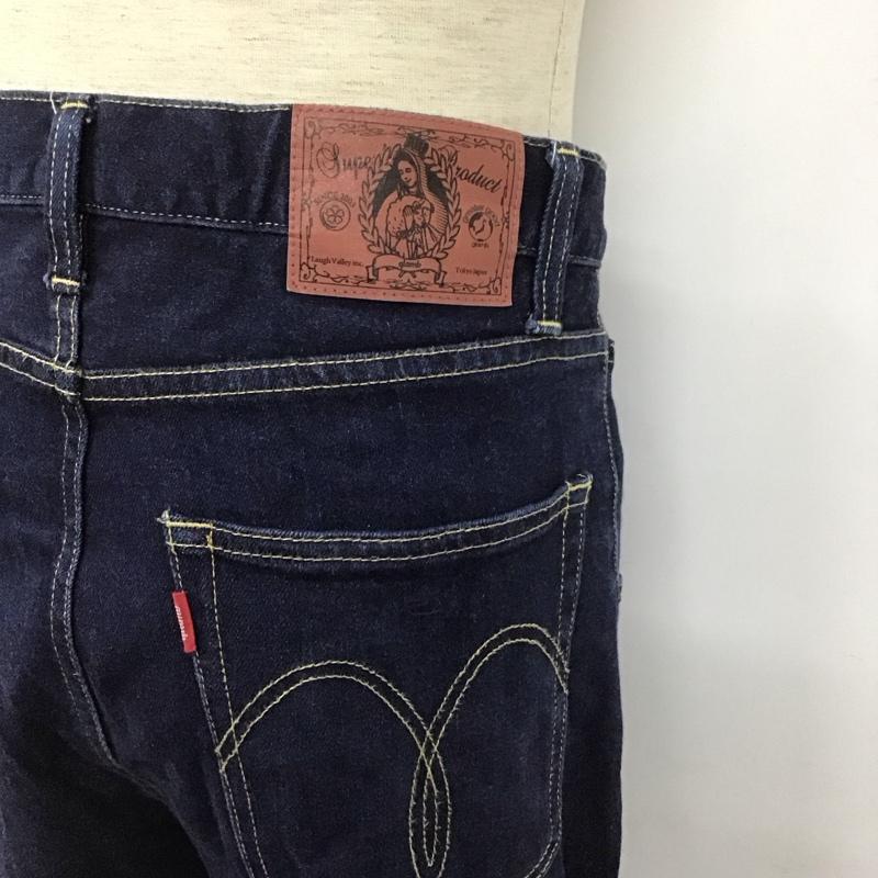 グラム glamb パンツ デニム、ジーンズ テーパード 裾リブ 1 無地 インディゴ / インディゴ /  メンズ USED 古着 中古 10106920