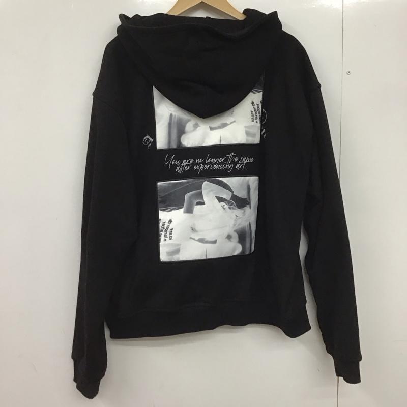 アグッドバッドインフルエンス A GOOD BAD INFLUENCE パーカー 長袖 ジップアップパーカー 長袖パーカー カジュアルジャケット XL ロゴ、文字 黒 / ブラック /  メンズ USED 古着 中古 10149161