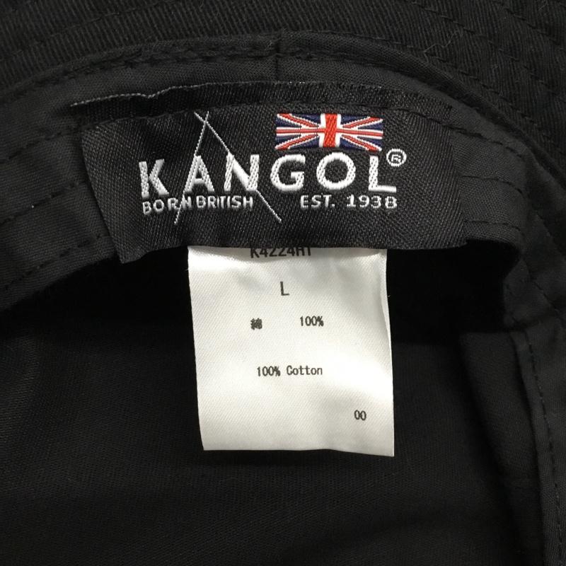 カンゴール KANGOL 帽子 ハット K4224HT WASHED BUCKET バケットハット ロゴ、文字 黒 / ブラック /  メンズ USED 古着 中古 10114733