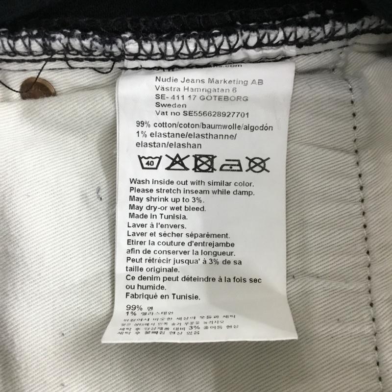 ヌーディージーンズ Nudie Jeans パンツ デニム、ジーンズ 1009413 デニムパンツ ブラックデニム カジュアルパンツ 31インチ 無地 黒 / ブラック /  メンズ USED 古着 中古 10110008