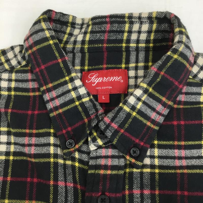 シュプリーム Supreme シャツ、ブラウス 長袖 L チェック 黒 / ブラック /  メンズ USED 古着 中古 10129328