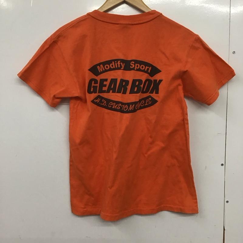 ヘインズ HANES Tシャツ 半袖 半袖カットソー プリントTシャツ クルーネックカットソー L ロゴ、文字 橙 / オレンジ /  メンズ USED 古着 中古 10146580