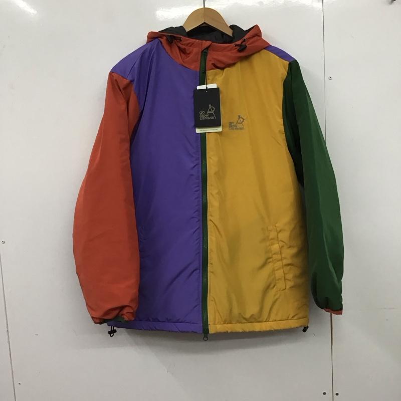 ゴースローキャラバン go slow caravan ジャケット、上着 ジャンパー、ブルゾン ジップアップダウンジャケット アウターフード付きジャケット 5 ロゴ、文字 マルチカラー / マルチカラー /  メンズ USED 古着 中古 10147537