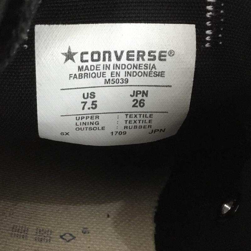 コンバース CONVERSE スニーカー スニーカー M5039 ALL STAR OX 26cm 26.0cm ロゴ、文字 黒 / ブラック /  メンズ USED 古着 中古 10125193