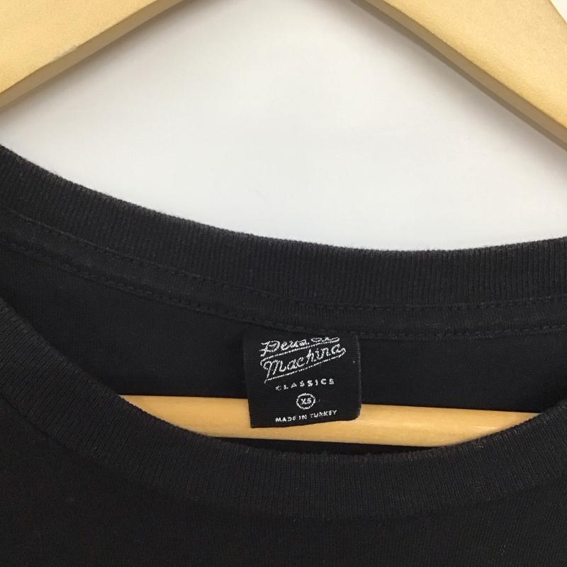 デウスエクスマキナ DEUS EX MACHINA カットソー 長袖 長袖カットソー プリントカットソー クルーネック XS ロゴ、文字 黒 / ブラック /  メンズ USED 古着 中古 10128781