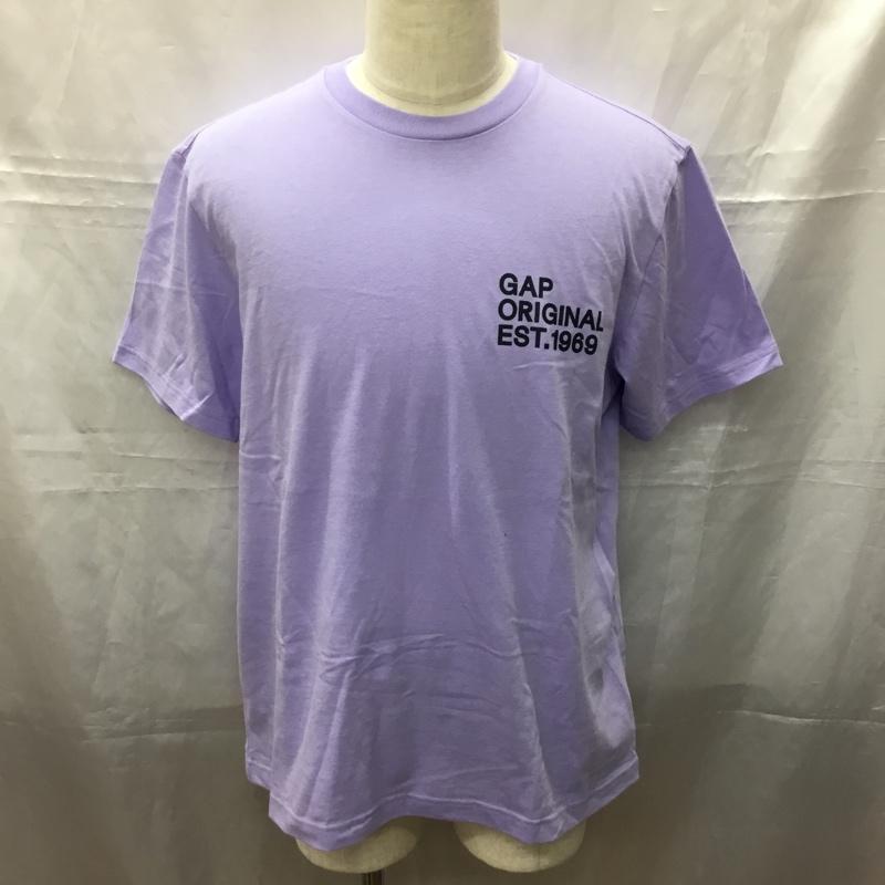 ギャップ GAP Tシャツ 半袖 857897-03 クルーネック バックプリント M ロゴ、文字 紫 / パープル /  メンズ USED 古着 中古 10111343