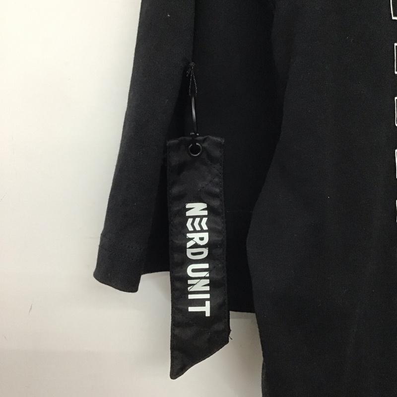 ナードユニット NERDUNIT Tシャツ 半袖 半袖カットソー プリントTシャツ クルーネックカットソー L ロゴ、文字 黒 / ブラック /  メンズ USED 古着 中古 10149205
