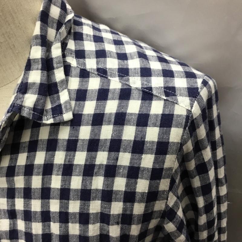 ベイフロー BAYFLOW シャツ、ブラウス 長袖 長袖シャツ カラーシャツ ポケットシャツ 長袖カットソー チェックシャツ 3 チェック 白 / ホワイト / X 青 / ブルー /  メンズ USED 古着 中古 10117718